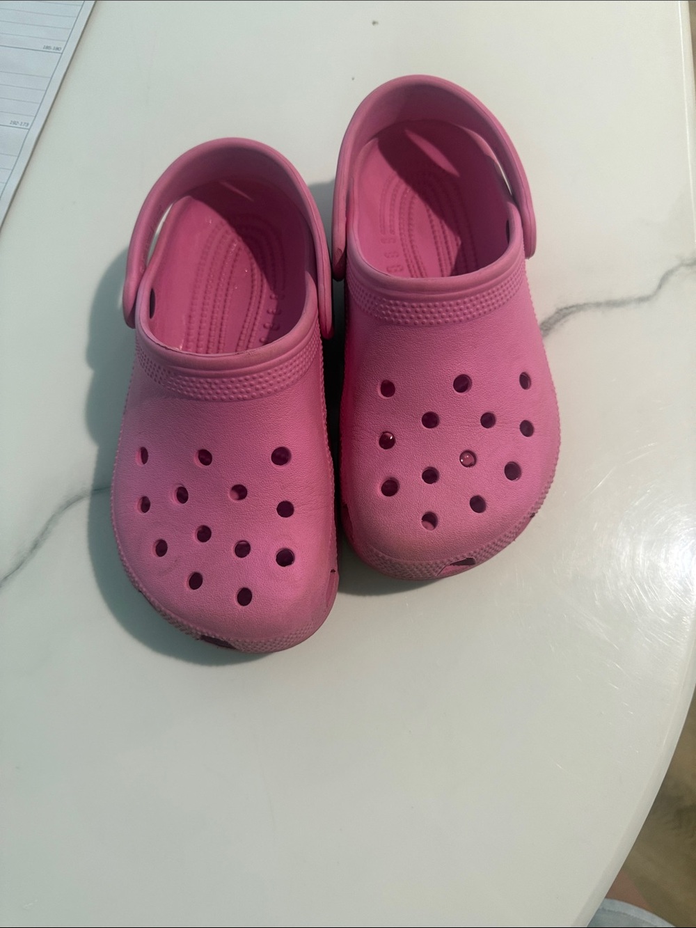 Kids Pink Slip-On Crocs Shoes